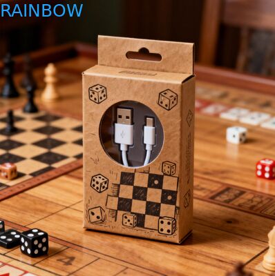Customizable Quantity 350g Thickness Paper Box with Hot Stamping Finishing for USB Cable Packaging