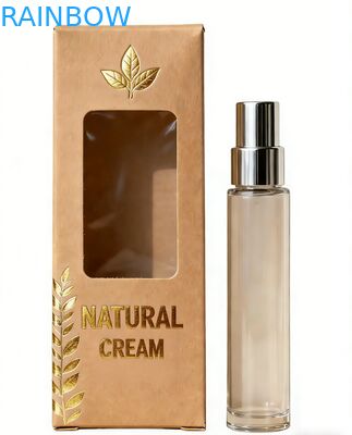 Custom Print Biodegradable Cosmetic Packaging Box with Gold Stamping and Embossing for Perfume Gift Box