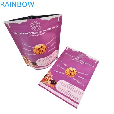 Heat Seal Quality Assurance Moisture Proof Customized Size Stand Up Pouch Resealable Food Bag