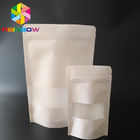 White Kraft Paper Cookies Bags Packaging  , Foil Bag Packaging Matte Surface Finish