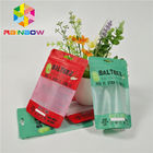 Custom Printed Plastic Bags Food Grade Packaging Bags With Clear Rectangular Window And Zipper For Reusable Storage