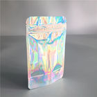 Mylar Foil Pouch Packaging Plastic Hologram Zipper Bag Custom Printing With Clear Window