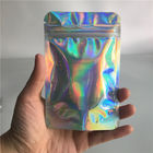 Iridescent Clear Front Aluminum Foil Bags k Hologram For Eyelash / Brush