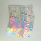Stand Up Holographic Bags With Front Clear and Back Holographic Effect for Eyelash Comestic Packaging