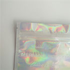 Stand Up Holographic Bags With Front Clear and Back Holographic Effect for Eyelash Comestic Packaging
