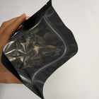 1 kg 500 grams 250 grams Stand Up Black Matte Coffee Packaging Bag With Top Zipper and Aluminum Foil Inside Bags