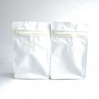 Customized Matte White Flat Bottom Coffee Bag Reusable Zip Aluminum Foil Quad Bottom Bag With Valve