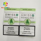 Resealable Herbal Incense Packaging Plastic Pouch 3 Side Sealed With Zipper Tear Notches
