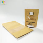 Custom Printing Tea Snack Bag Packaging Kraft Paper Organic Doypack With Window