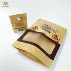 Custom Printing Tea Snack Bag Packaging Kraft Paper Organic Doypack With Window