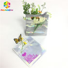 Digital Print Foil Pouch Packaging Clear Front Hologram Zip Lock Bag For Cosmetic Sample