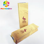 Moisture Proof Food Packaging Side Gusset Coffee Bag With Tin Tie / Degassing Valve