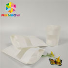 Matt White Plastic Pouches Packaging Doypack Poly Zip Lock Stand Up Pouch Rectangle Window