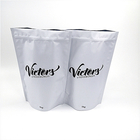 Matte White Large Capacity Powder Packaging Bag Lined Aluminum Foil With Zipper