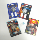 Art Paper Blister Card Packaging Rhino Male Enhancement Pill Boxes Customized Size
