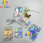 Transparent Front Foil Packaging Bags Holographic Smell Proof Heat Seal Recyclable