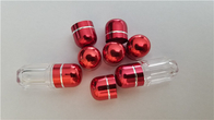 Clear Plastic Pill Bottless Rhino Capsule Containers Colorful Metal Cap For 3D Cards