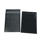 Clear Front Window Stand Up Zipper Pouch Food Grade Smell Proof Matte Black Surface