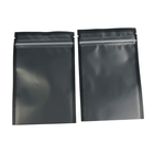 Clear Front Window Stand Up Zipper Pouch Food Grade Smell Proof Matte Black Surface