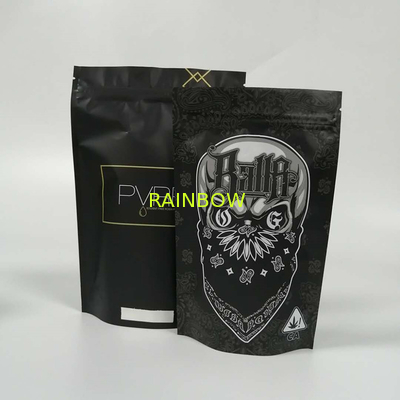 Medical Cbd Plastic Pouches Packaging Smell Proof 1/4oz 1/2oz 1oz With Window / Zipper