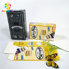 Glossy shiny hot stamping OEM brand logo printed paper box gift cosmetics eyelash packaging card boxes