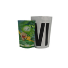 Empty  Stand Up Aluminum Foil Plastic Bag Reusable Heat Sealed Organic Tea Green