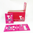 Custom printing spot UV sensual enhancement paper card pink pussycat packaging paper display box