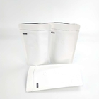 OEM Custom 1/8 OZ White Logo Size Resealable Aluminum Foil 120 Microns Kraft Paper Stand Up Packaging Pouches