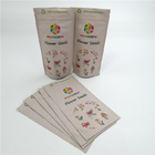 Biodegradable Chew Gum Customized Kraft Paper Pla Bags For 1oz 1/2oz Weed Packaging