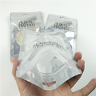 Glossy clear front dental floss hang hole plastic bags aluminum foil customized zip lock bag packaging