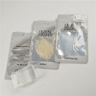 Glossy clear front dental floss hang hole plastic bags aluminum foil customized zip lock bag packaging