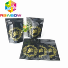 Custom Black Stand Up Childproof Zip Bags Plastic Pouches Packaging Smell Proof Weed Edible Hemp Flower Bags