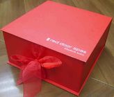 Top Grade Folding Cardboard Paper Box Red Square For Gift Packaging