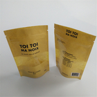 120mic Brown Biodegradable Kraft Paper Bag MOPP With Window