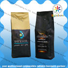 Stand Up Coffee / Tea Plastic Packaging Bag Side Gusset  Custom Printing With Valve
