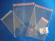 Flexible Clear Plastic Pouches Packaging Leakproof With Self Adhesive Strip