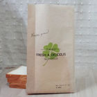 Food Grade Custom Kraft Paper Bag Packaging Stand Up For Bread / Cake