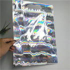 Resealable Aluminium Foil Mylar Bag Zipper Lock Holographic Packaging Bag