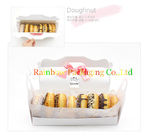 Take Away Handle Paper Box Packaging With Transparent Window For Cookie