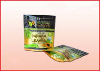 Stand Up Herbal Leaves Printed k Bags Resuable Aluminum Foil