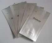 Small Chocolate Foil Packaging Bags , Silver Three Side Seal Flat Aluminum Foil Pouch
