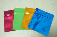 Small Colorful Aluminium Foil Bag Glossy Three Side Seal Mylar Flat with k