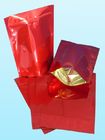 Glossy Plain Red Foil Pouch Packaging Stand Up For Coffee Bean