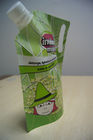Green Drink Spout Pouch Packaging Die Cut Handle for LIquid Packaging