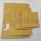 Custom Print Food Grade Tea Bags Packaging Zipper Doypack See Through Paper Bags With Logo
