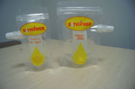 Clear Stand Up Yellow Spout Pouch Packaging Reusable for Liquid Packaging