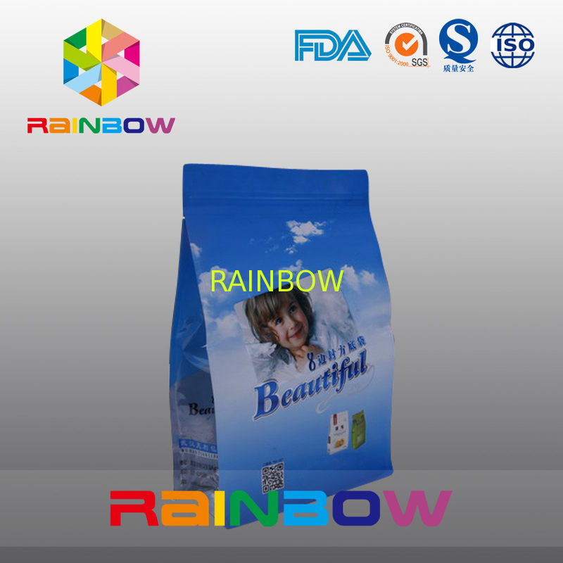 Customized Resuable Snack Packaging Bags With Flat bottom And k