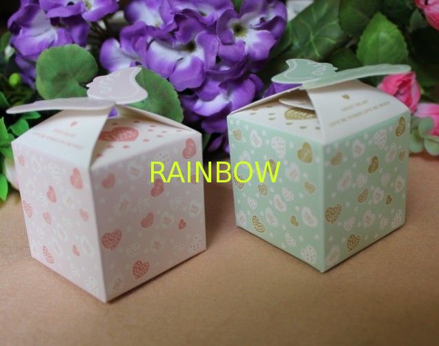 Food Disposable Paper Box Packaging /  Bio - Degradable Corrugated Box For Candy