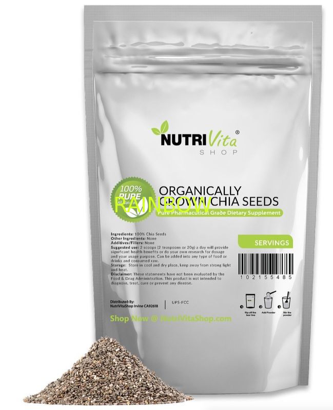 Stand Up Plastic Pouches Packaging For Aluminum Chia Seeds Packaging Bags