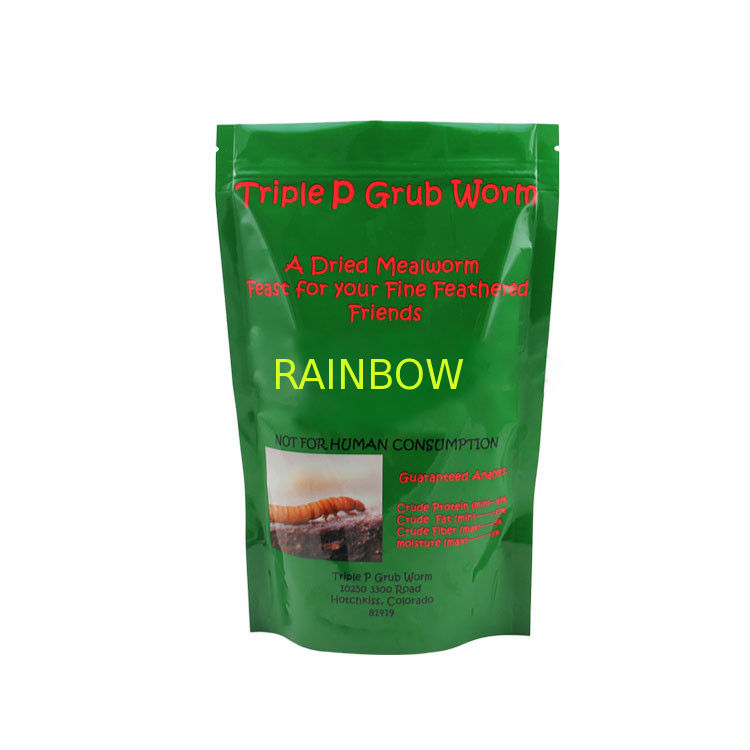 Recycled Mealworm Foil Pouch Packaging , Doypack k Bag For Mealworm Packing